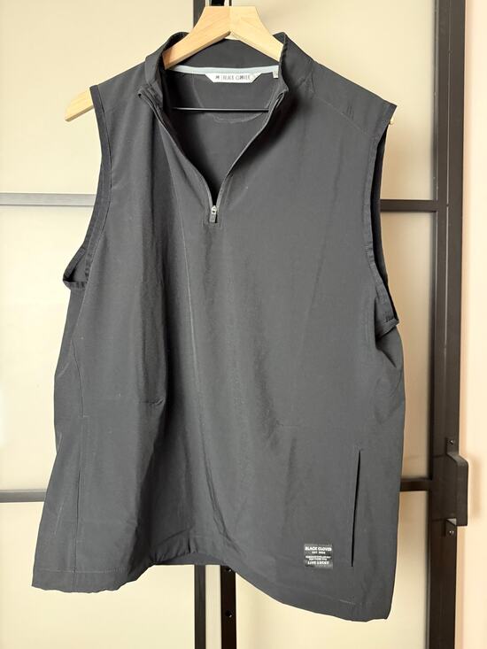 Black Clover Other - Black Clover Men's Medium Black 1/4 Zip Pullover Golf Vest Stretch Windbreaker